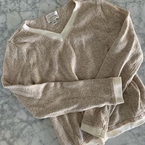 Double layer v neck sweater